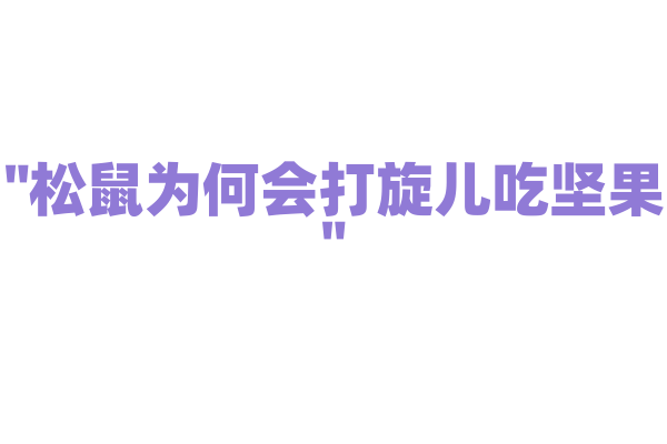 "松鼠为何会打旋儿吃坚果"